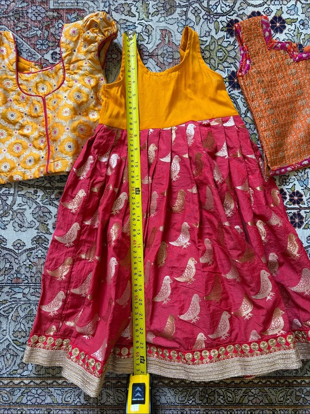 Colorful Indian Lehenga Set - Pink, Yellow, Orange Mix girls 2t🧡⭐️💛🌸